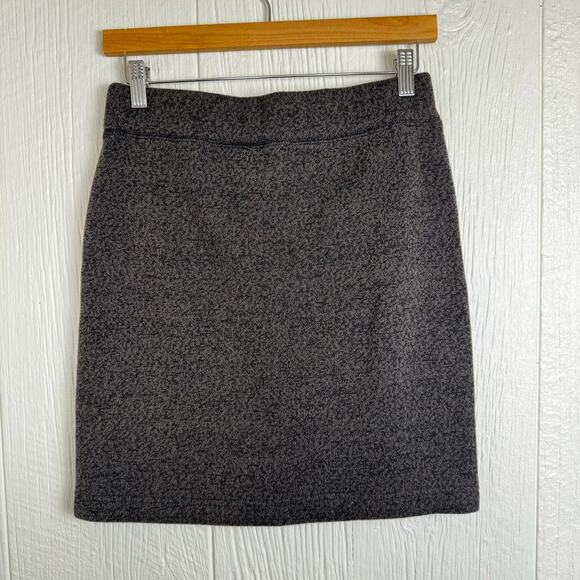Woolrich Pull On Sweater Skirt Size Small Sporty Heathered Brown Black 18" Long - Picture 8 of 11